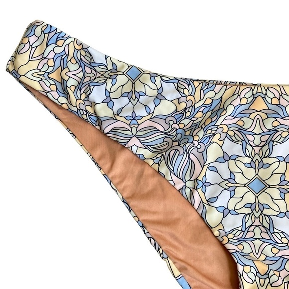 NWT J. Crew Active Curved Waist Cheeky Bikini Bottom Kaleidoscope Print Sz 2X - Picture 5 of 15